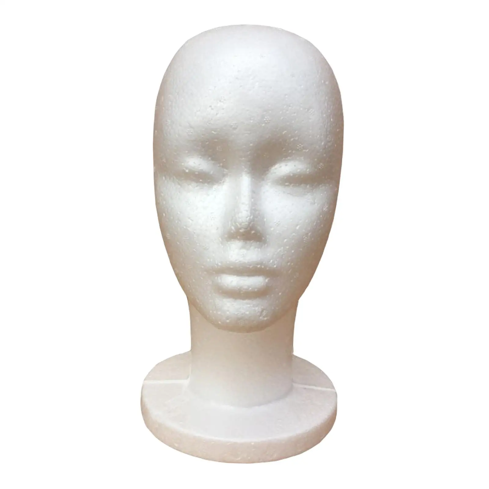 Female Foam Mannequin Head Model Smooth Durable Hat Wig Display Stand Display Wigs Hair Accessories Lightweight Hairpiece Stand