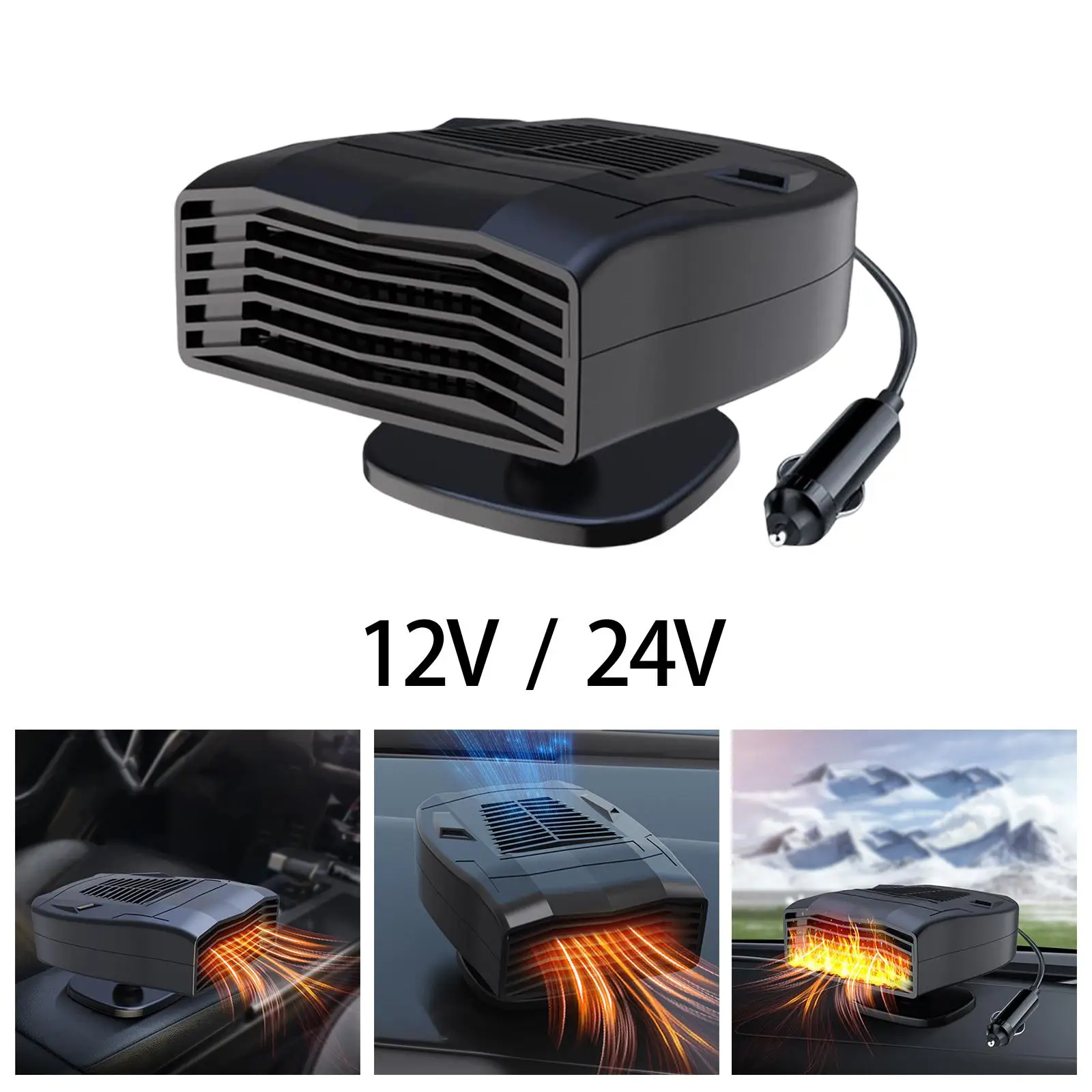 Car Heater 360 Degree Rotating Windshield Defrosting Windows Defogging Defogger