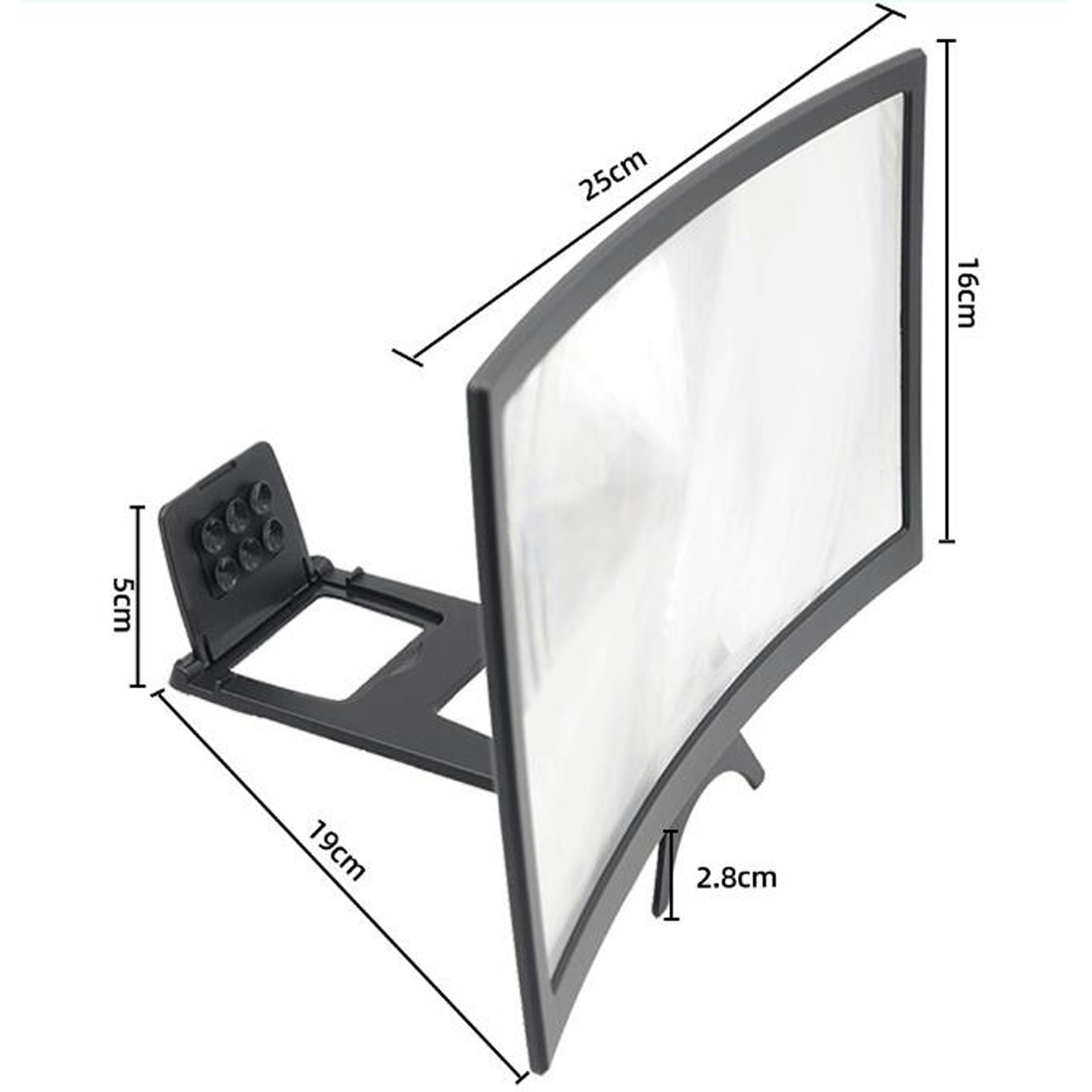 12/7,8 дюймов Большой экран 3D HD усилитель, изогнутый экран, мобильный  телефон, увеличительное стекло, смартфон, усилитель видео, подставка,  держатель | AliExpress