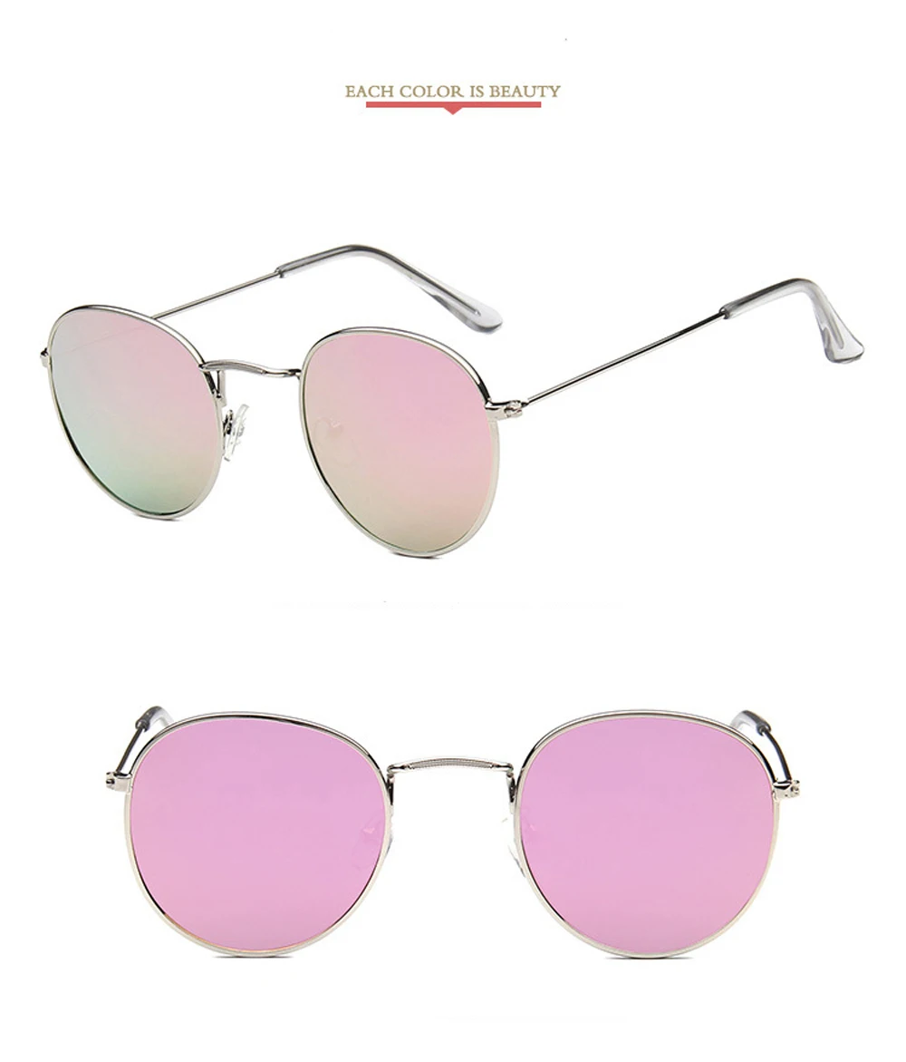Vintage verspiegelte Sonnenbrille Herren und Damen Retro Sonnenbrille mit Metallrahmen Outdoor-Mode Brillen – Detail 14