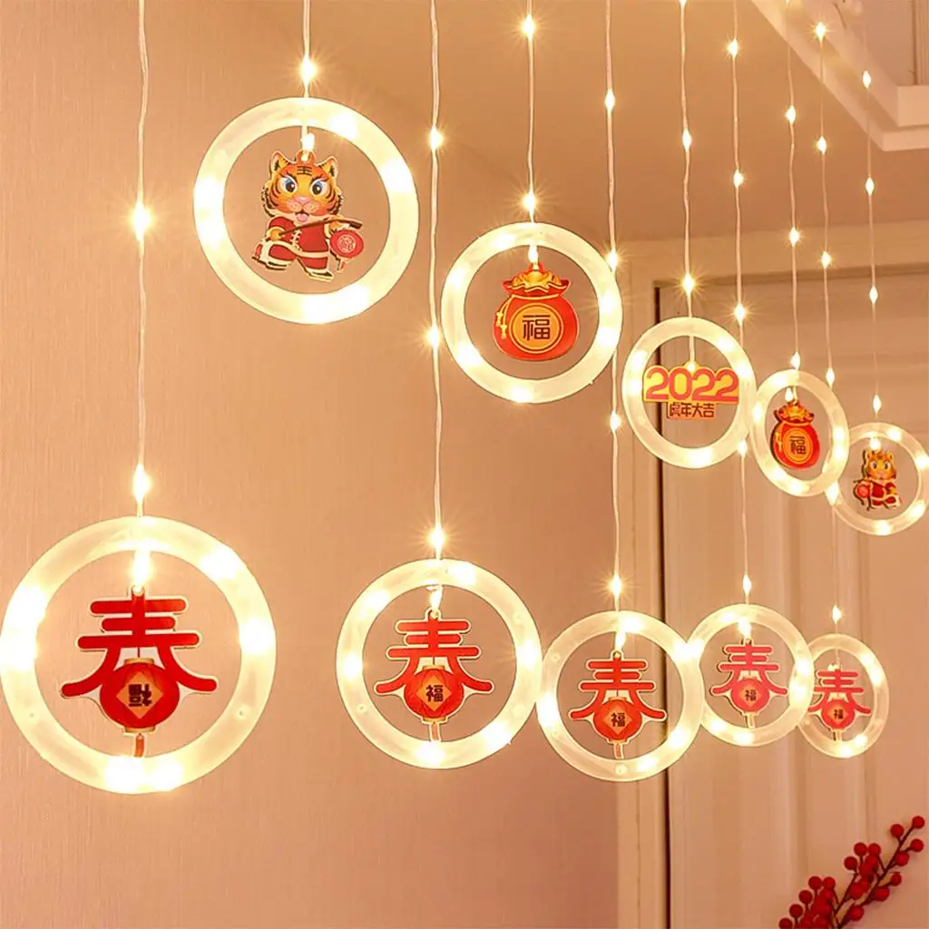 LED Chinese New Year Light Room Decoration String Hanging Lights USB Plug Holiday Lamp Spring Festival LED Lamps For Home