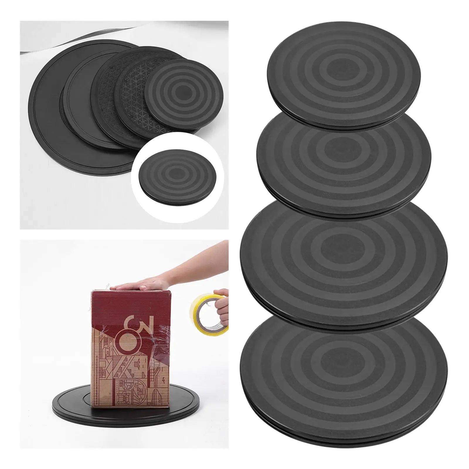 Turntable Display Stand 360 Degree Anti Slip Rotating Swivel Plate for Crafts Pottery Wheel Plants Cabinets