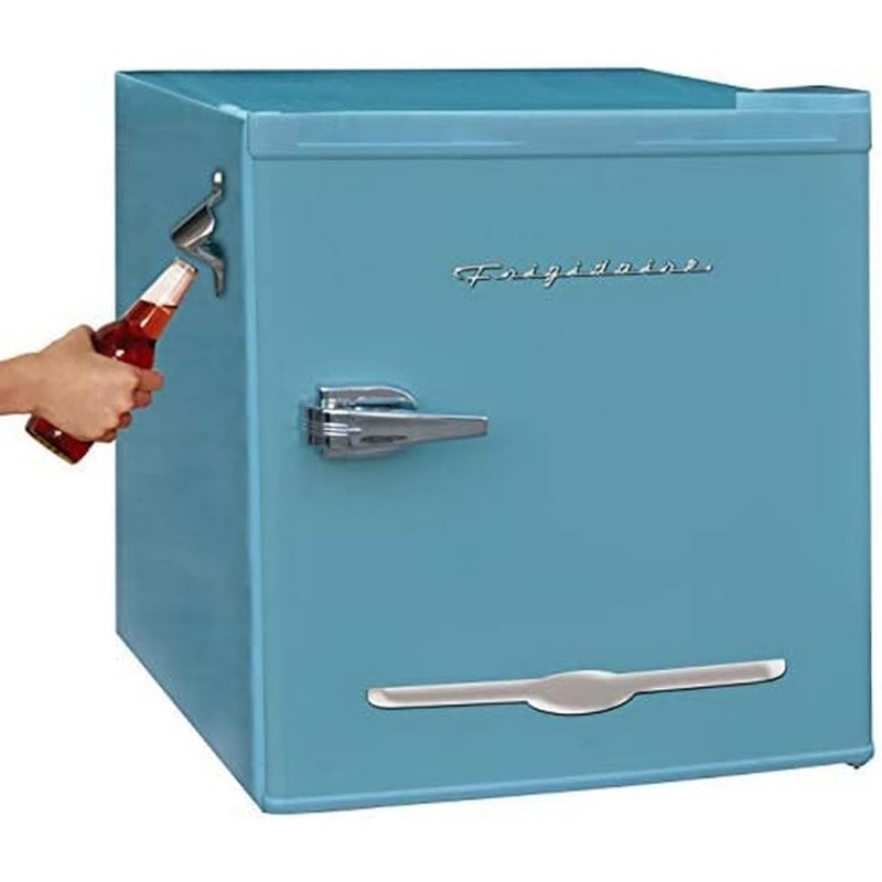 Title 1, 1.6 Cu Ft Blue Retro Fridge with Side Bottle Op...