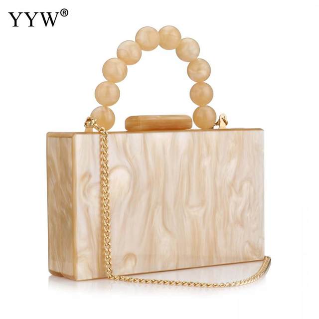 Acrylic Clear Clutch Bag Women's Transparent Handbag Striped Small Square  Hard Box Evening Bag Female Handle Evening Purse X860H - AliExpress