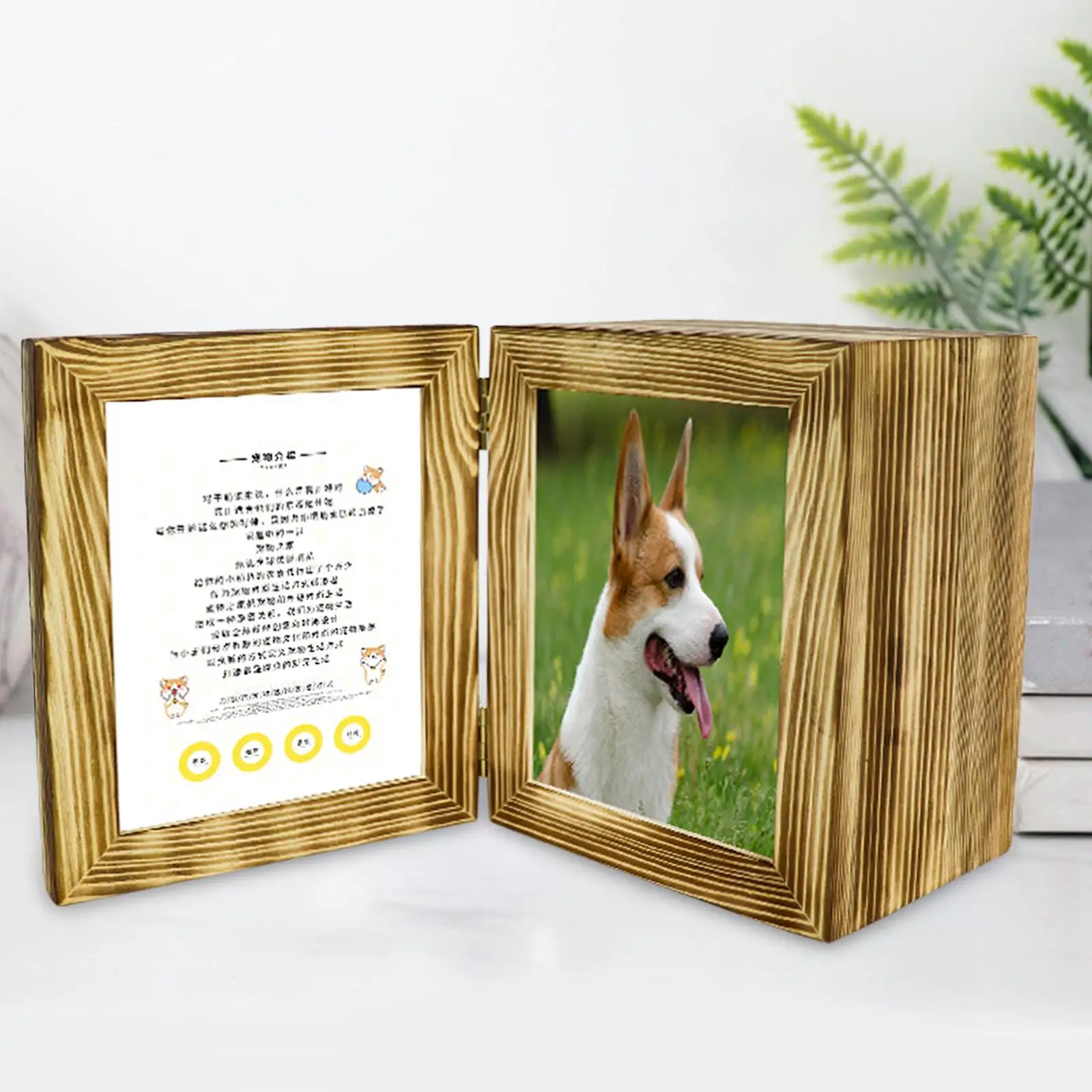 Wooden Pet Urn for Dogs Cats Photo Frame Souvenir Gifts Funeral