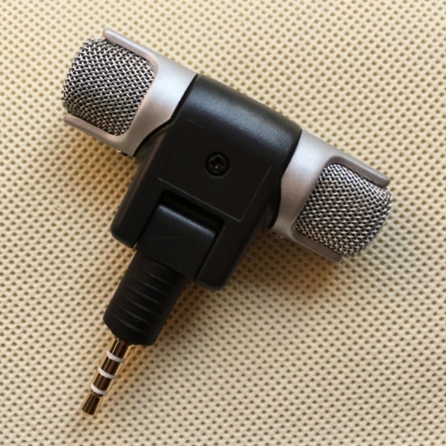 Mini micrófono estéreo con conector de 3,5mm para grabar teléfono móvil,  micrófono de condensador Electret para Smartphone - AliExpress
