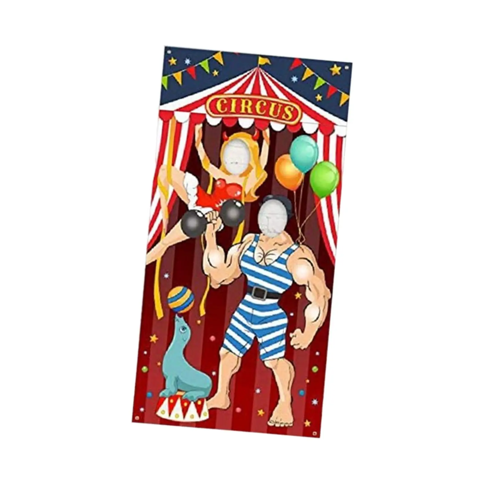Throwing Game Banner Large Polyester with 7M Rope Toss Game Banner for Carnival Games Toys