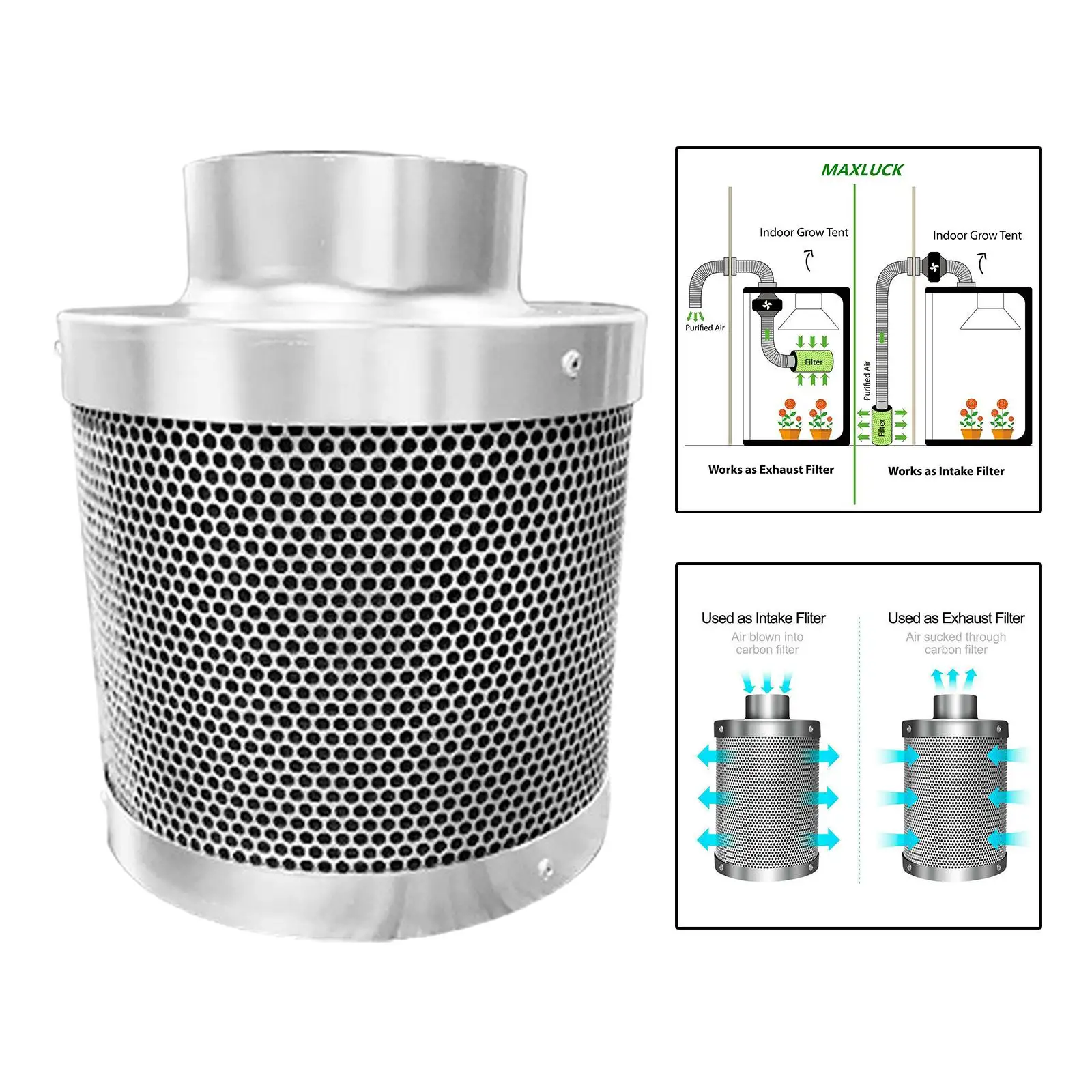 4/6/8Inch  Filter for Inline Fan Pre-filter Filter Reversible Flange