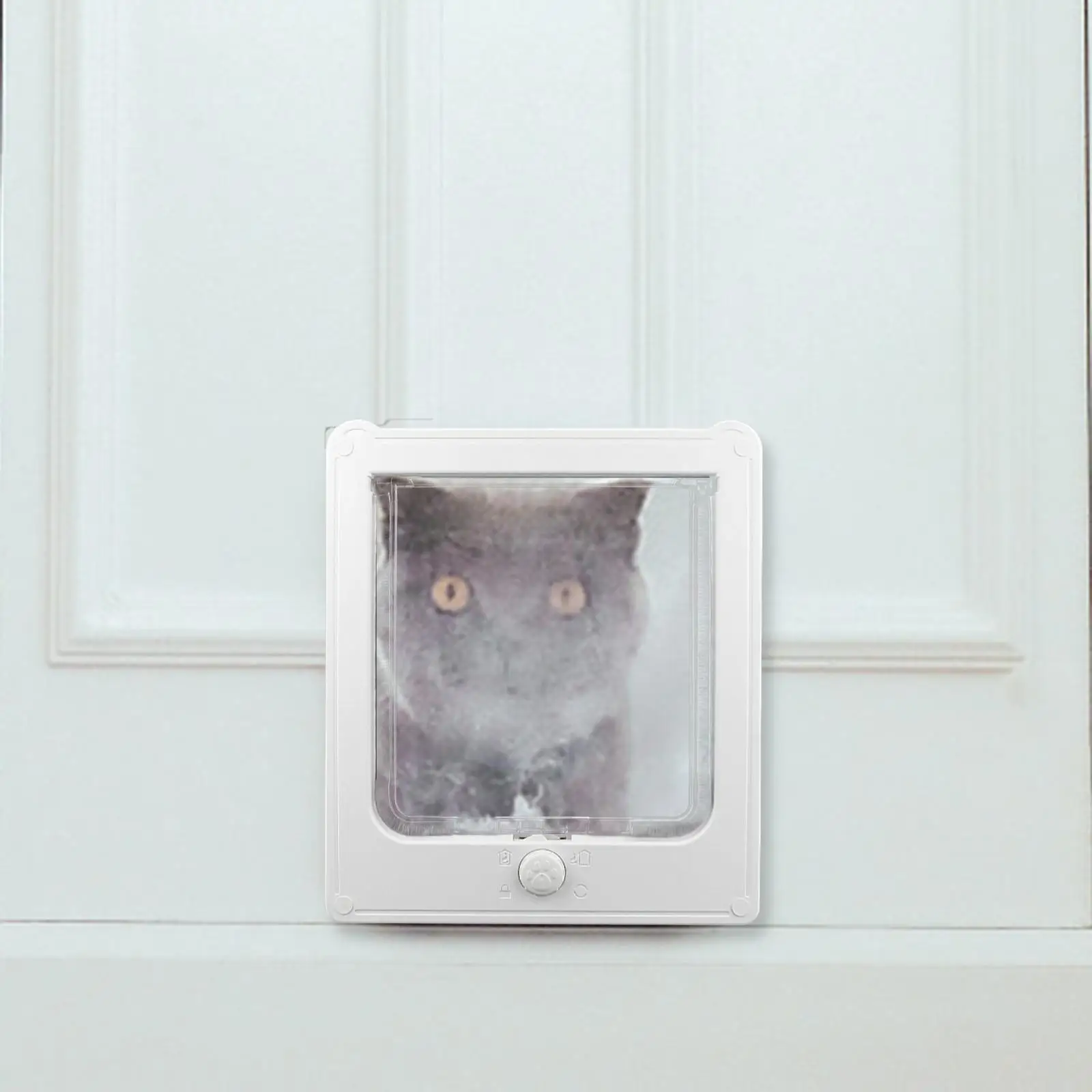 Cat Dogs Flap Doors Mute Kitty Gate for Small Animal Interior Exterior Doors