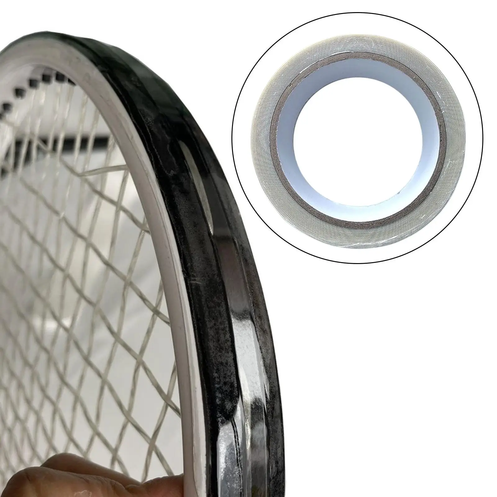 Racket Protection Tape Stickers Impact Decrease Transparent, Width 3.5cm Wrap ,Guard Tape for Sports Gear Beach