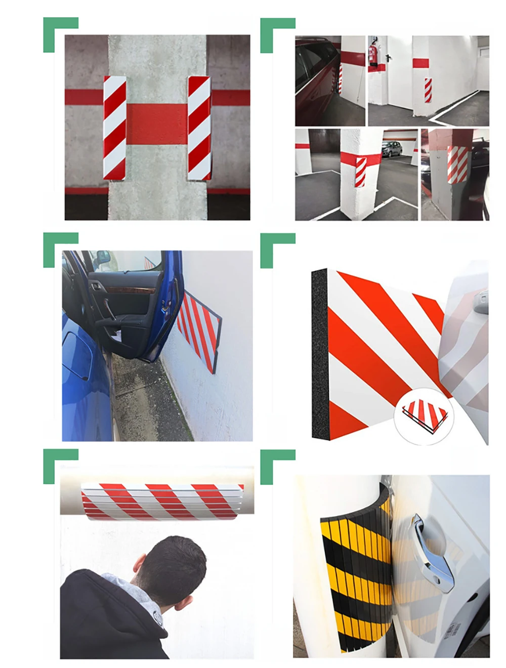 1/2PCS Auto Tür Stoßstange Schutz Außen Anti-scratch Parkplatz Garage Protector Klebstoff Warnzeichen Parkplatz Sicherheit garage – Detail 3