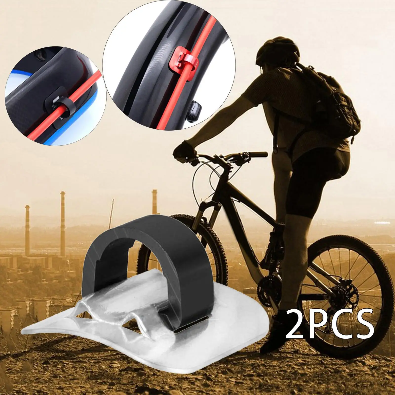 4X 2Pcs Bike Cable Guide Road Mountain Cable Housing Hose Guide