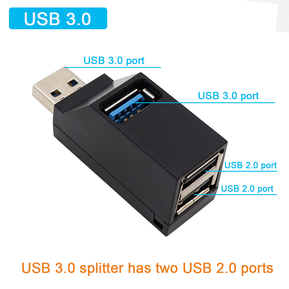 Title 5, USB 3.0 HUB Adapter Converter Mini Splitter Ext...