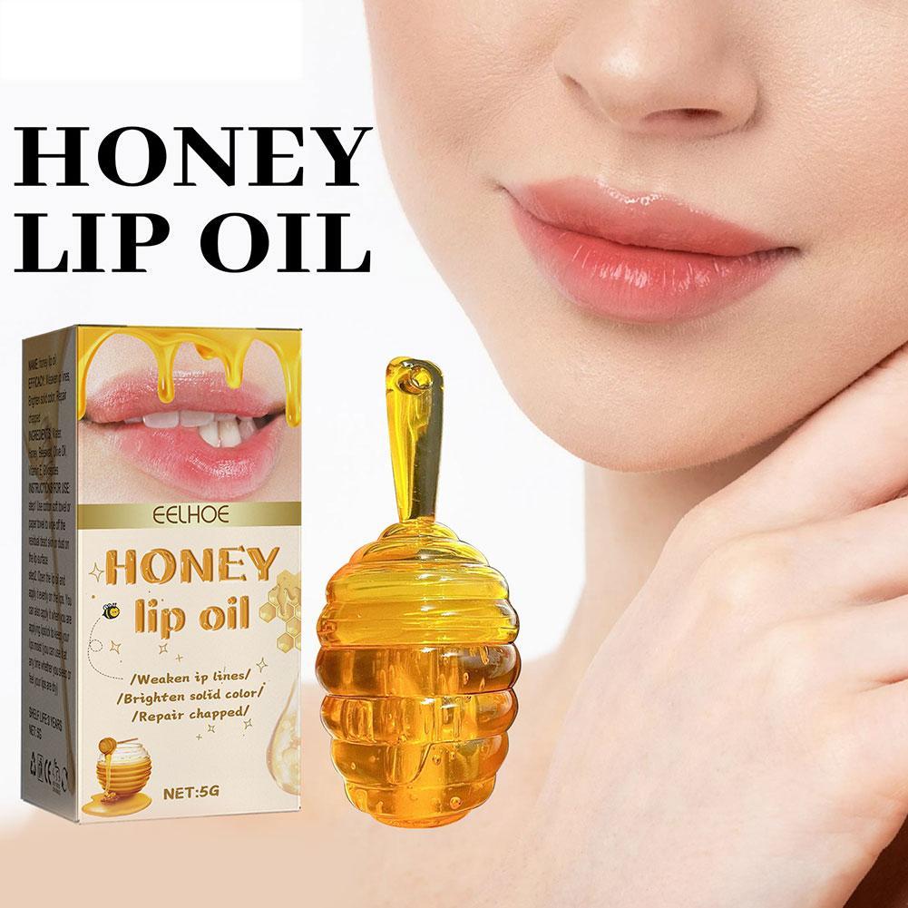 Best of Honey Peach Flavored Lip Oil Lovely Honey Pot Lip Balm Long Lasting Moisturizing Clear Liquid Lipstick LipGloss Makeup Cosmetics Reviews & Tips