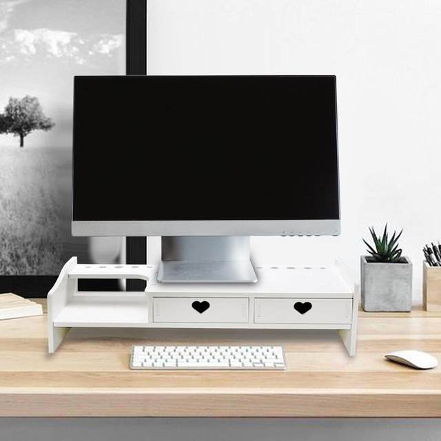 Monitor Stand Riser Desk Organizer Computer Shelf Elevating Stand Space Saving Multipurpose Computer Stand for Computer PC