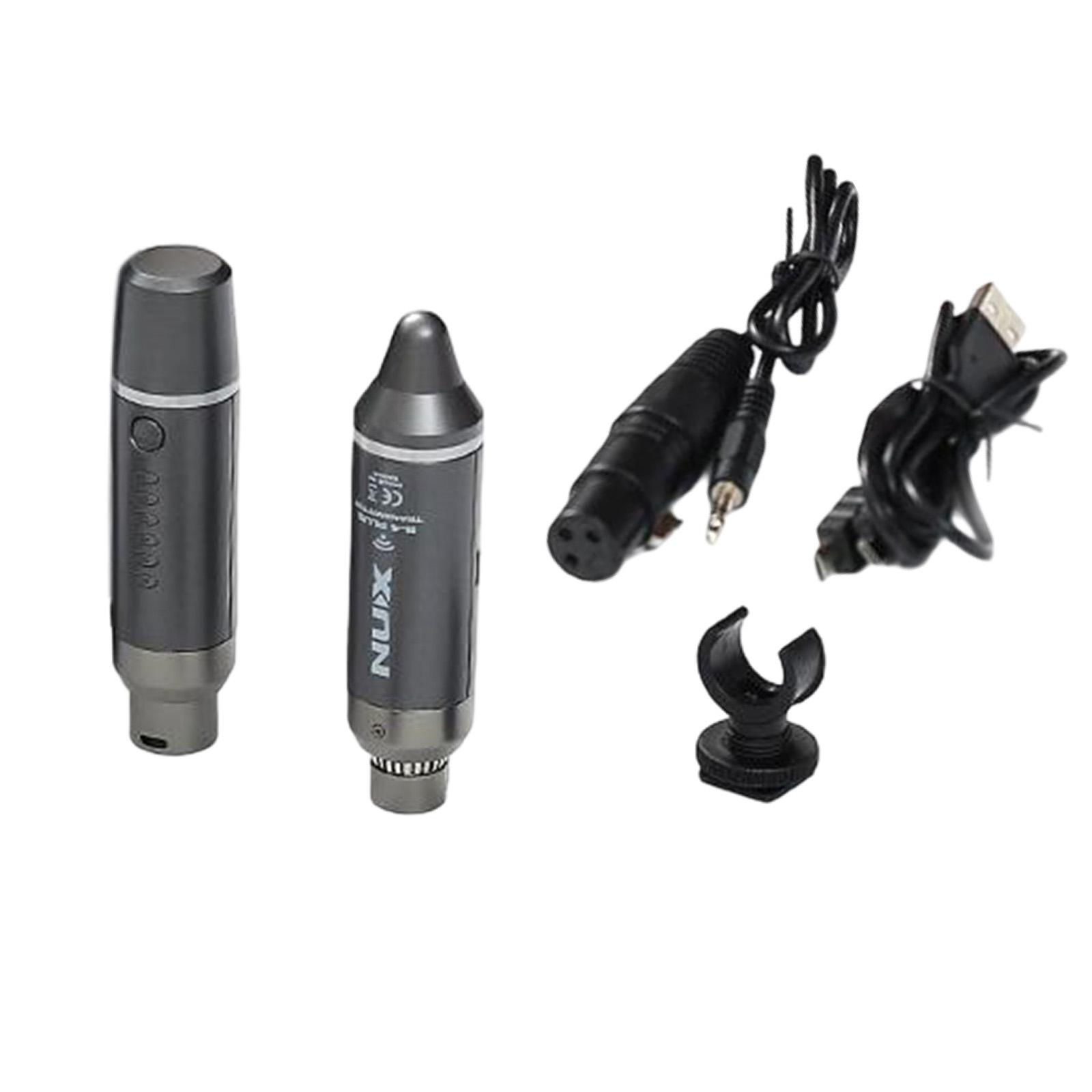 Nux B-4 Plus Audio Transmitter Receiver System Receiver Mic Microphone Wireless System for Cellphone Dynamic Microphone Speaker