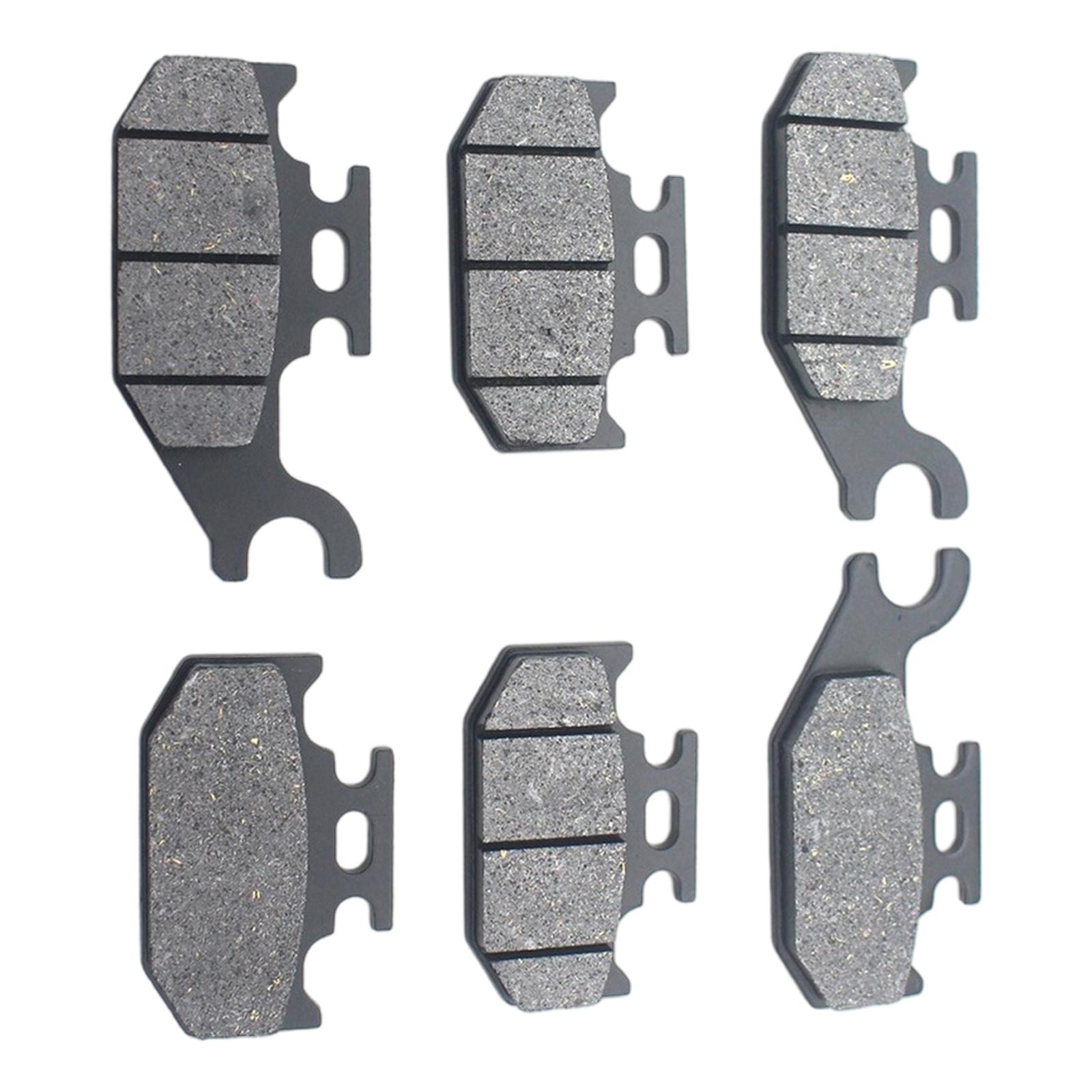 3 Pair Motorcycle Brake Pads for Can AM Brp 500 4 X 4 Efi for Outlander