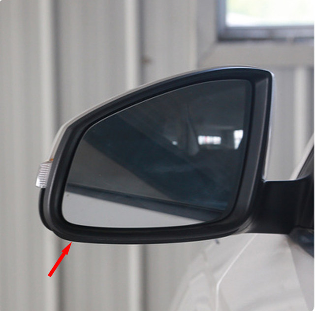 Cadre De Rétroviseur Baceyong Pour VW Tiguan/Sharan 2009-2018 | Noir, Compatible Références OEM