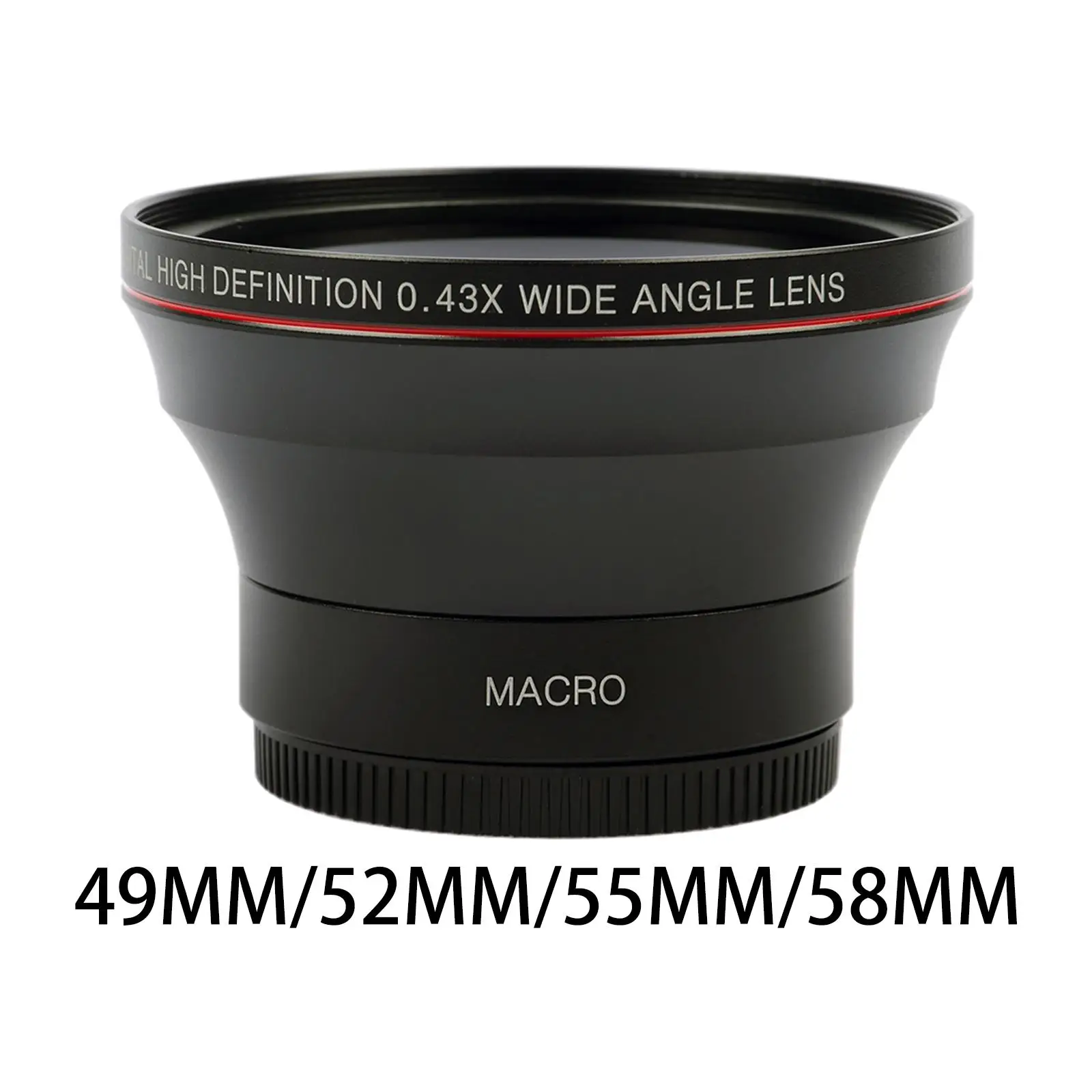Universal 0.43x HD Wide Angle Lens Macro Portion Professional for Camera Photo Shooting