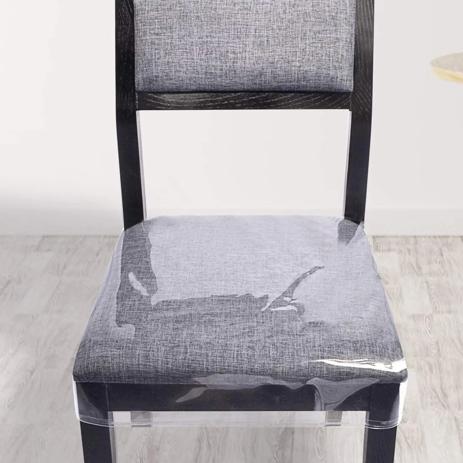 Clear Dining Chair Cover Waterproof with Strap Scratch Resistant Chair Cover for Dining Room Kids Seat Slipcover Chair Slipcover