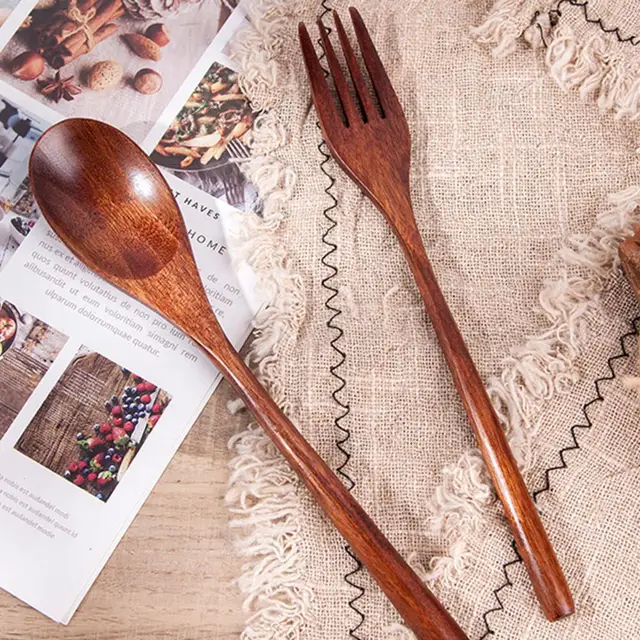 Japan Style Wooden Tableware Set Spoon Fork Chopsticks With Storage Case  Travel Cutlery Set - AliExpress