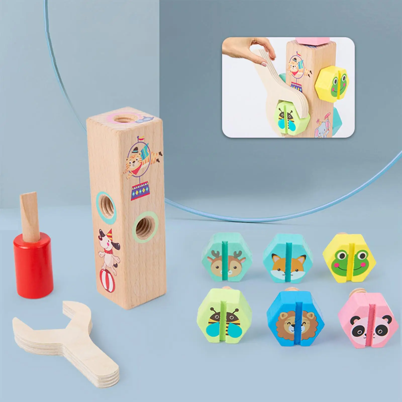 Fun Montessori Screw Driver Board Take Apart Toy Set Practical Basic Skills with