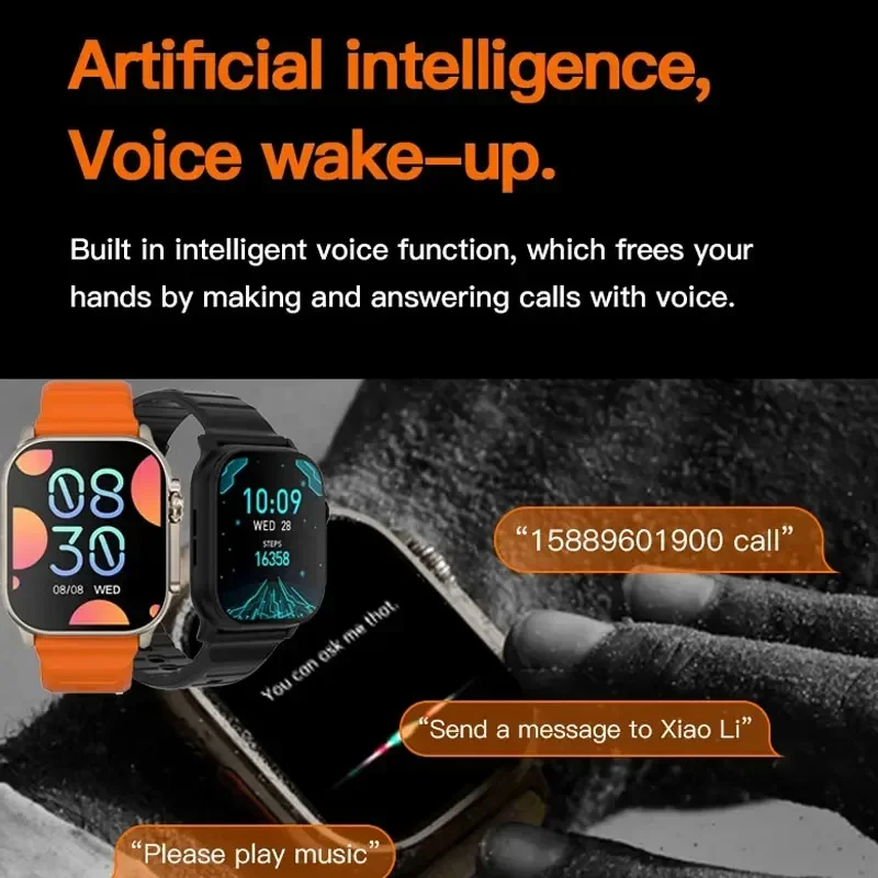 S03dcad4433e649bfa3bf7bdfcbe558b7j 2023 New Smart Watch 9 Ultra Watch Ultra IWO Watch Ultra NFC Smartwatch Series 9 Bluetooth Call 2.2 Inch Wireless Fitness Watch