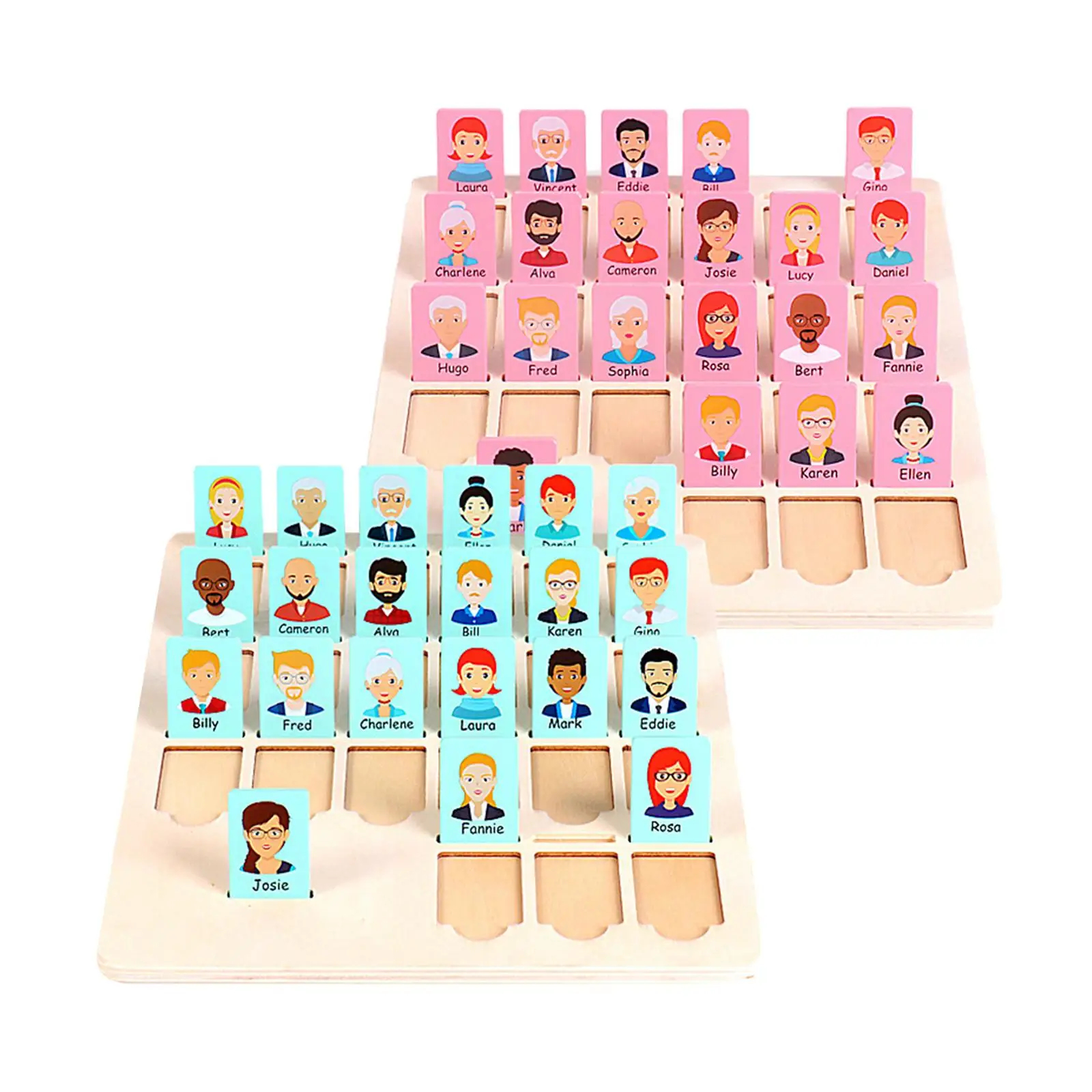 Family Guessing Game Who Classic Board toys Memory Games for Teaching