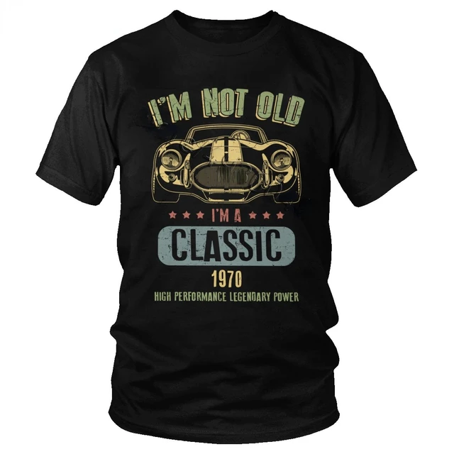 Old Mans T Shirt Classic Car T Shirt T-shirt Birthday Gift Retro Fathers  Day Never Underestimate an Old Man 