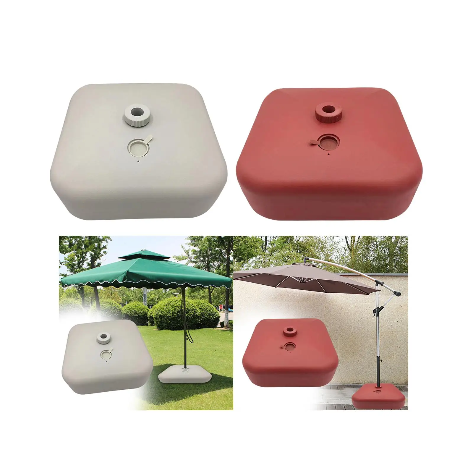 Umbrella Stand Base 25L Pole Holder Water Filled Replacement Patio Umbrella Stand for Garden Outside Summer Beach Fishing