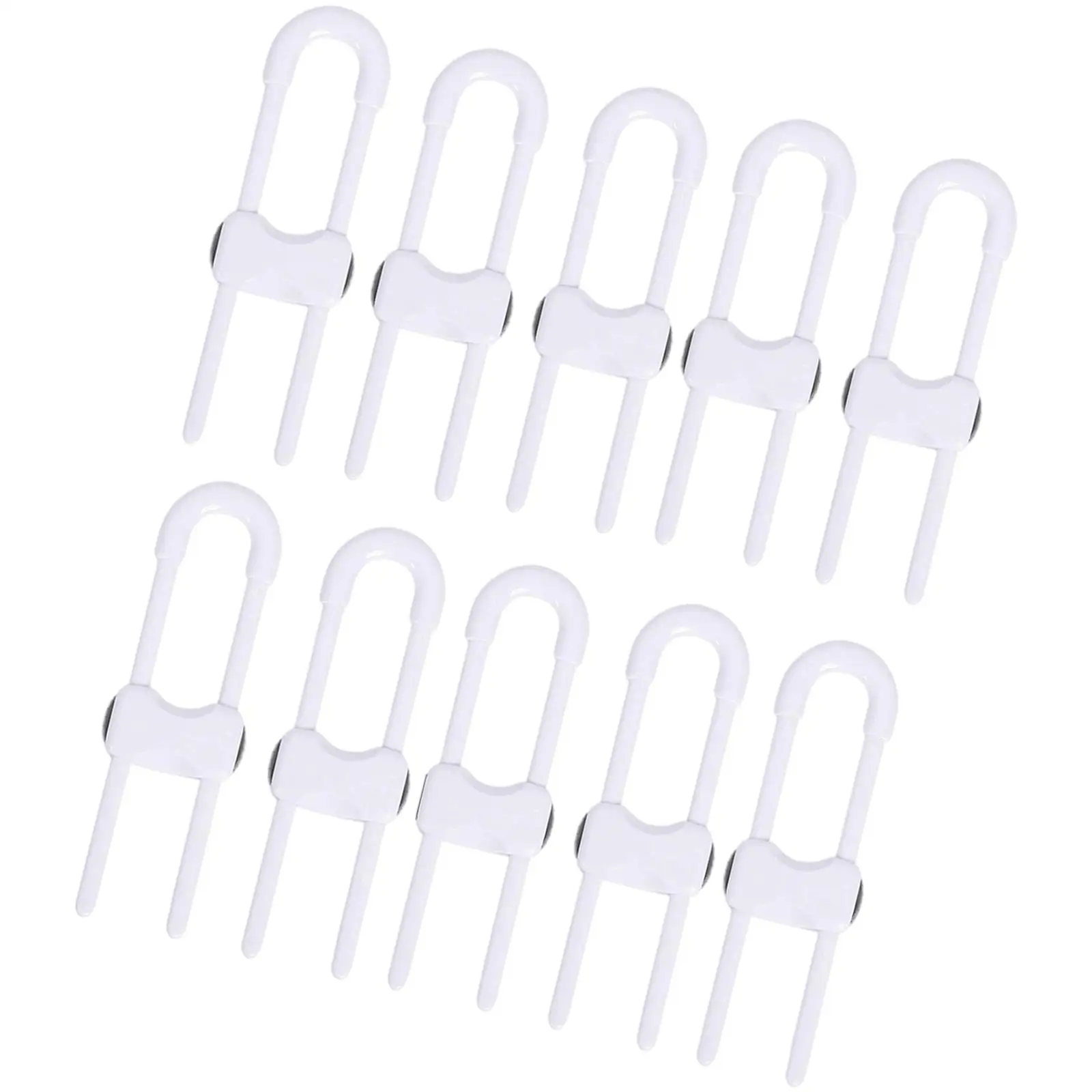 10 Pieces of White U Shaped Sliding Cabinet for Drawer Cabinet