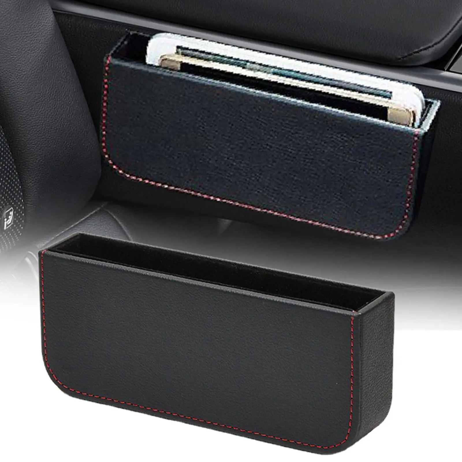 Car Storage Box Space Saving Auto Interior Accessories Tray Organizer Holder for Sundries Keys Small Items Cellphones Pens