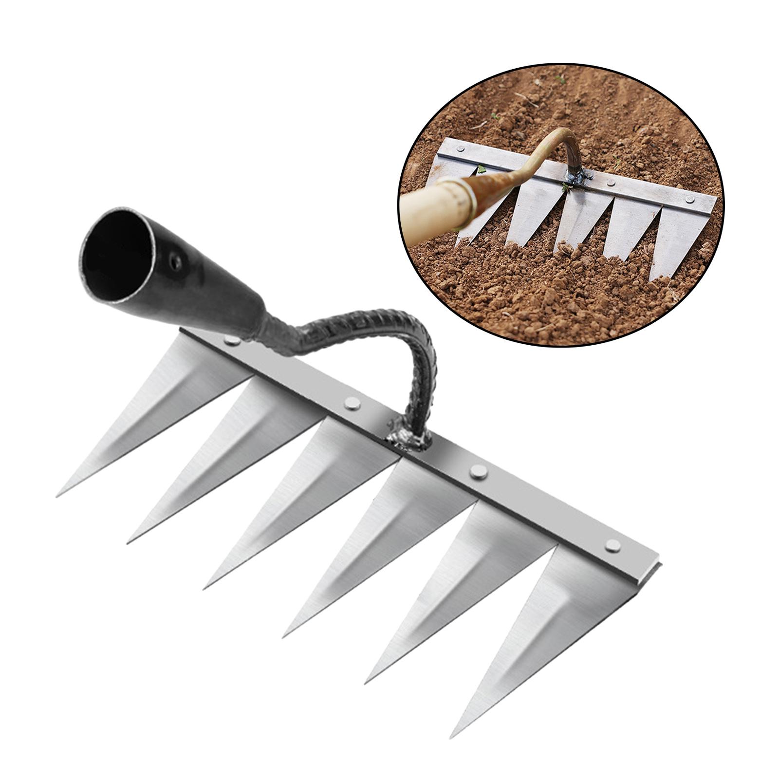 Gardening Hoe Weeding Rake with Glove Agricultural Tools Grasping Raking Loosening Soil Artifact Harrow Agricultural Tool