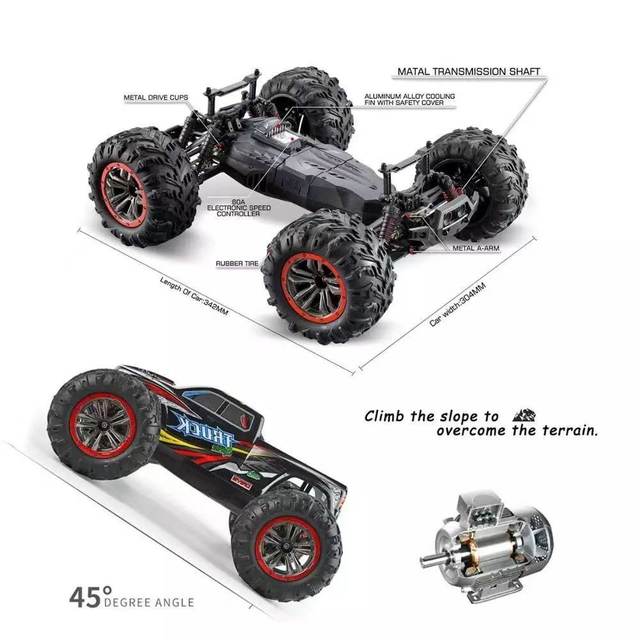 ゴジラ リモートコントロール 4種セット リモコン付き電子玩具車,リモコン付き,46km/h,大人用,4x4,オフ