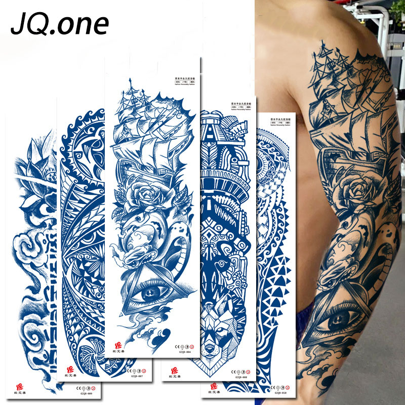 Best of Juice Ink Tattoos Body Art Lasting Waterproof Temporary Tattoo Sticker Eye Clock Tatoo Arm Fake Full Arm Tatto Women Men Reviews & Tips