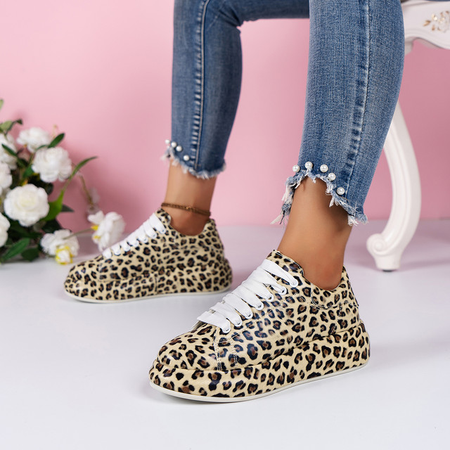 Womens leopard sales tennis shoes