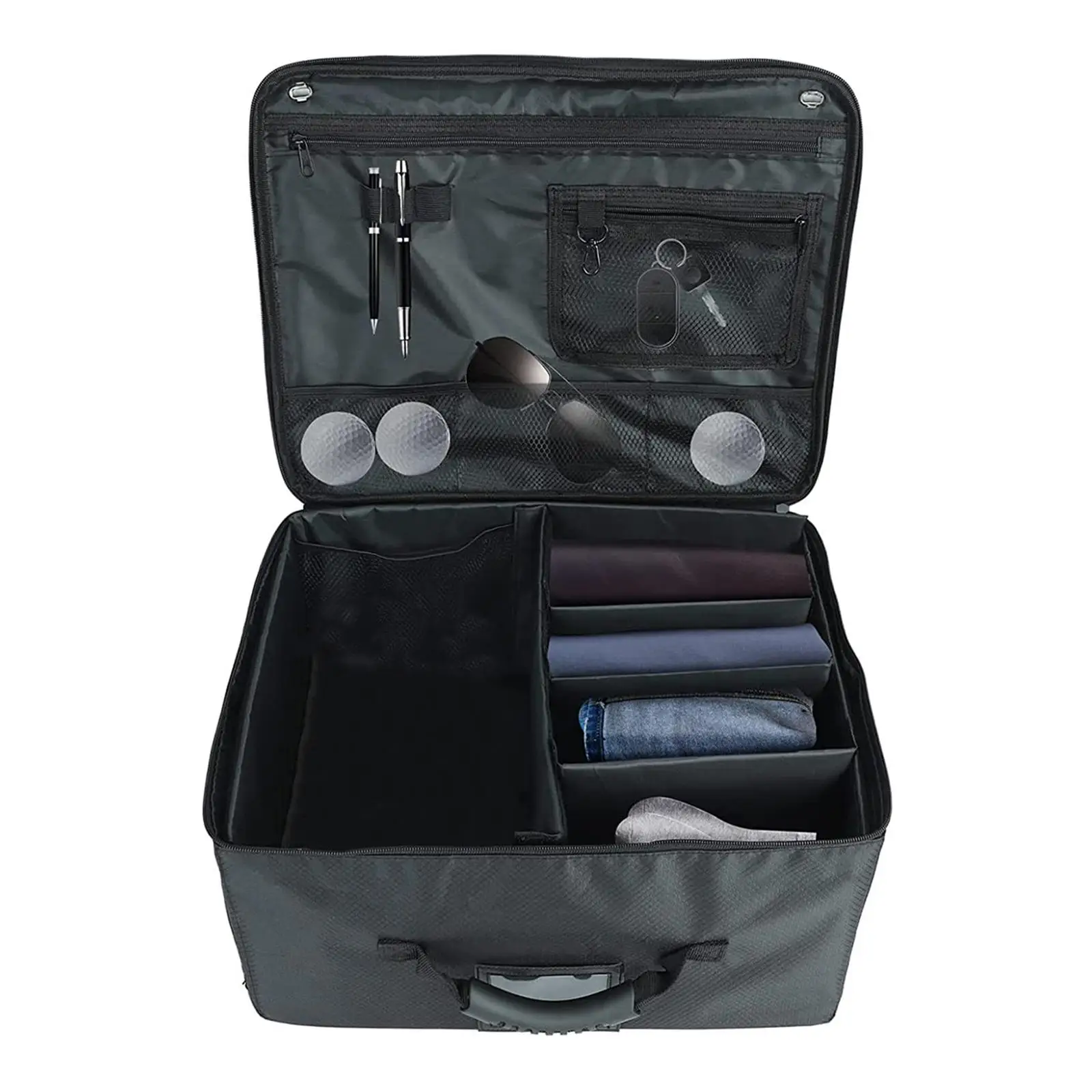 Car Trunk Organizer with Lid Durable Large Capacity Waterproof Oxford Cloth Holder Sturdy Golf Storage Box for Truck Auto