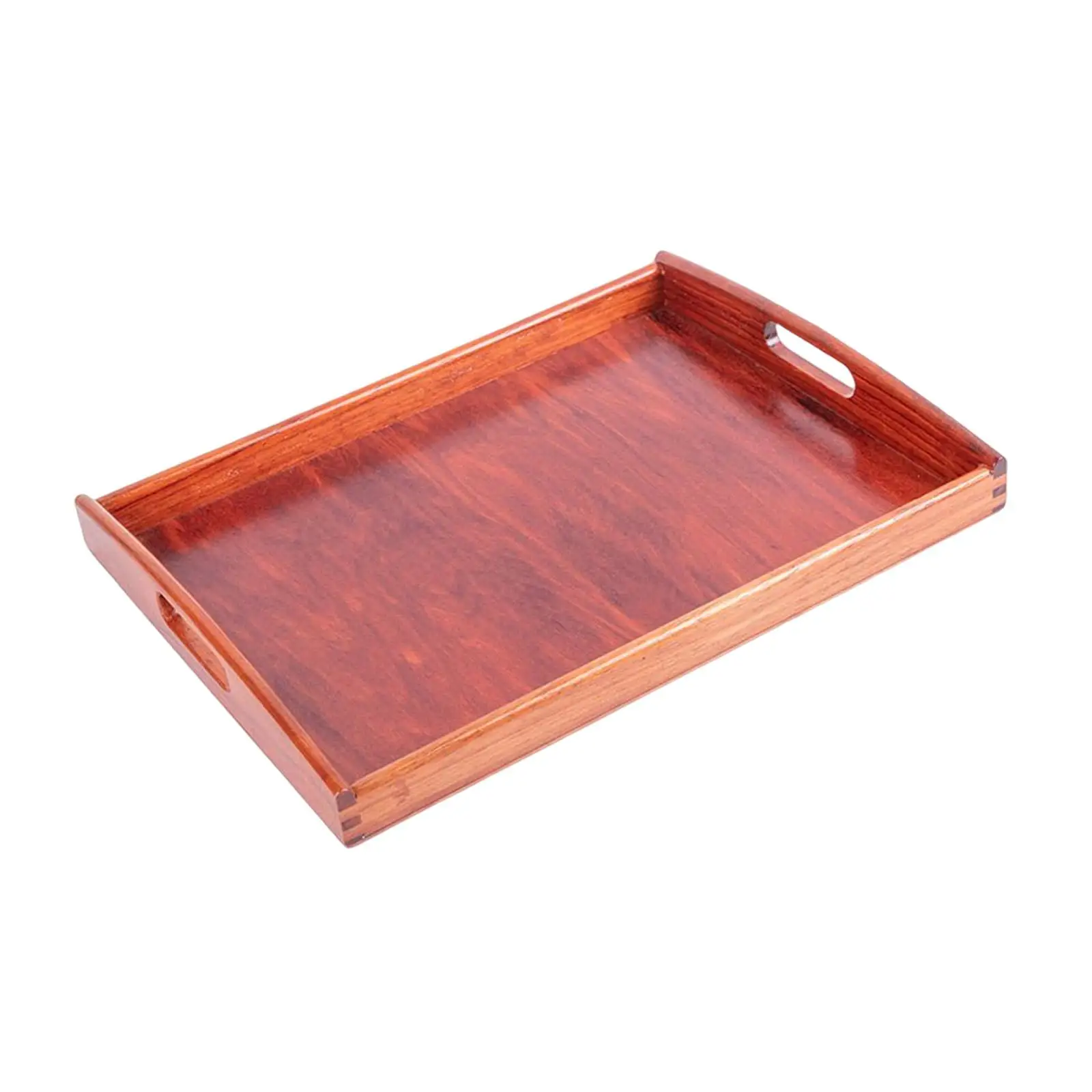 Rectangular Table Organizer Tray Countertop Wood Plate Snack Tray for BBQ