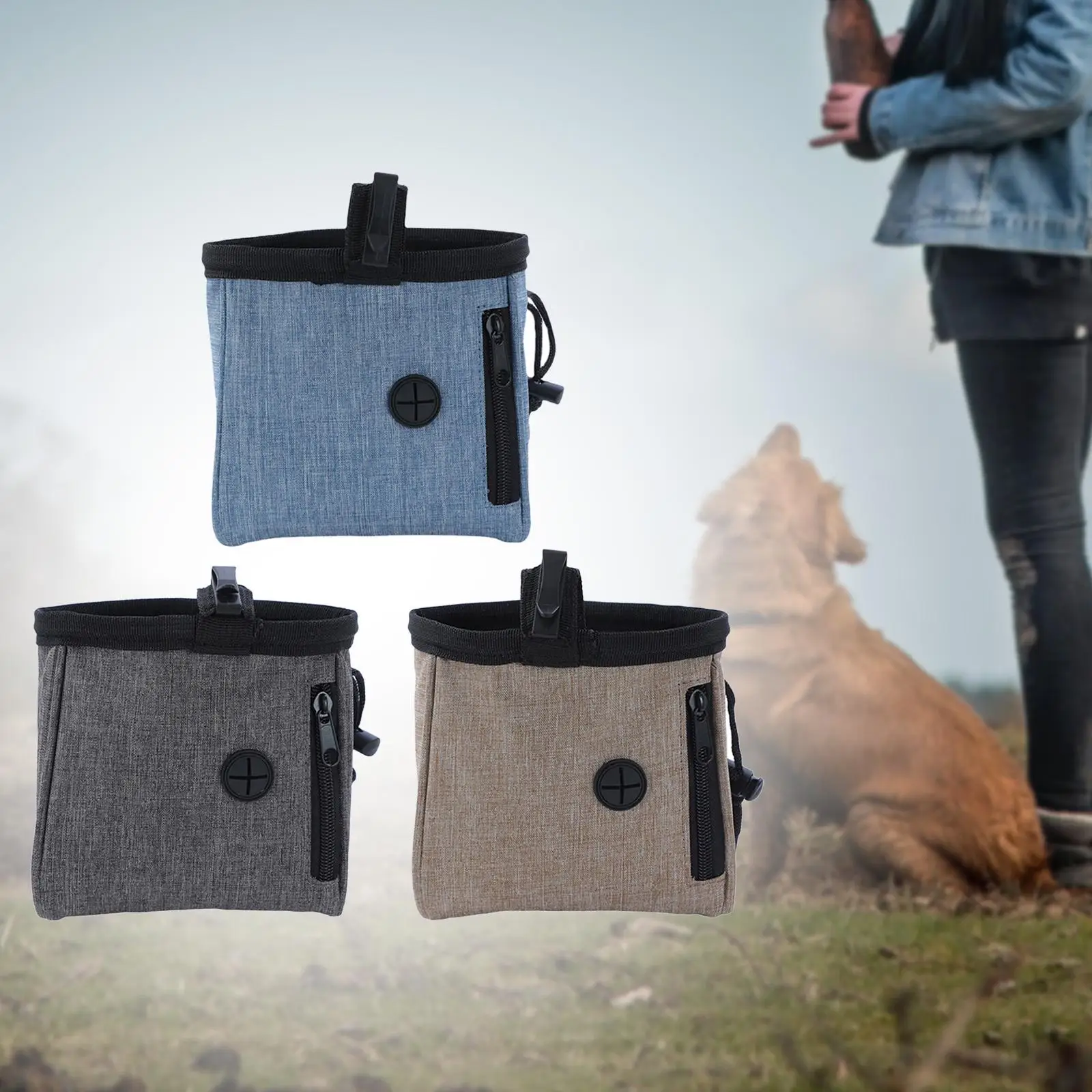 Dogs Training Pouch Training Dog Puppy Waist Bag for Walking Outdoor Hiking