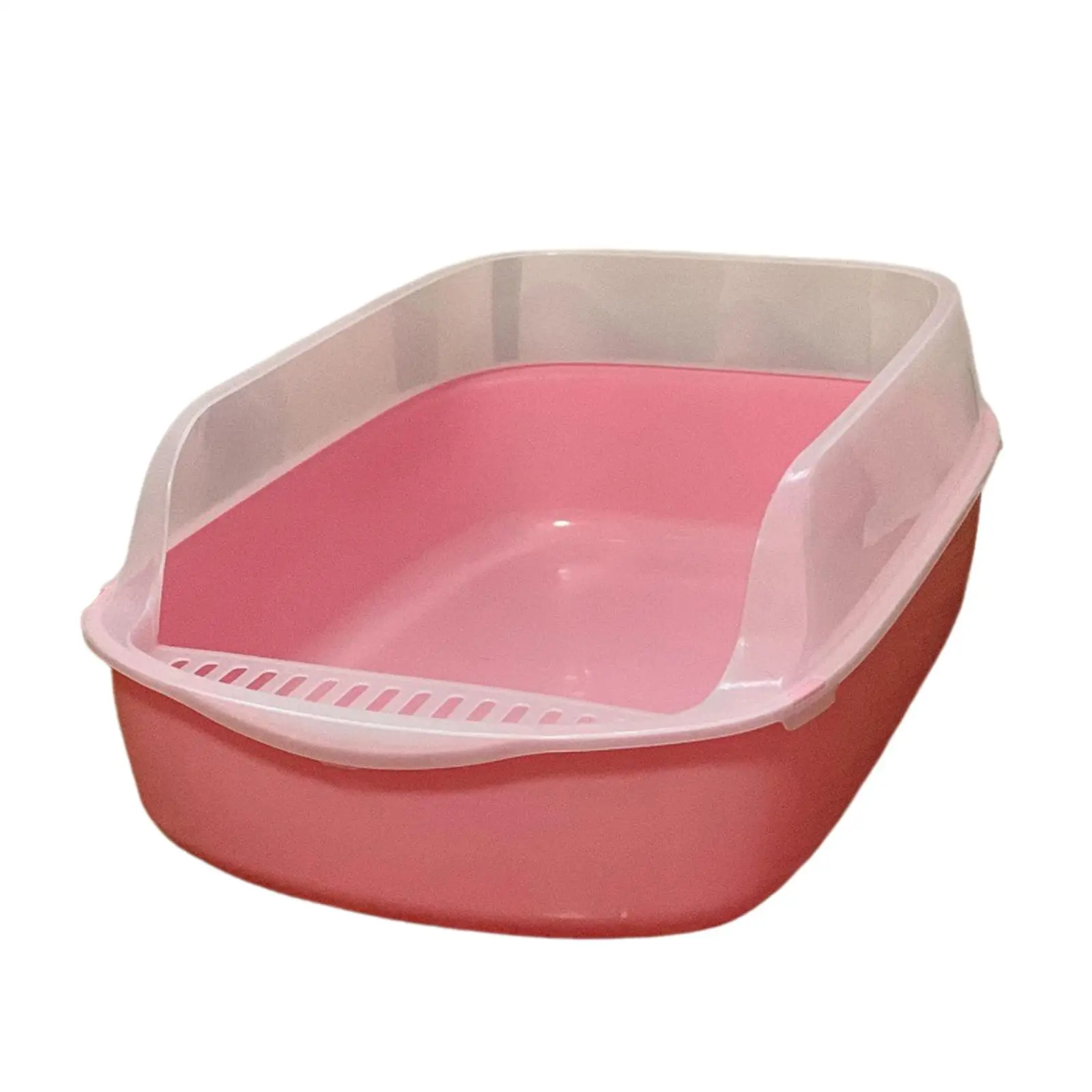 Cat Cat Toilet Large Space Splashproof Kitty Litter Pan Semi Enclosed Cat Sandbox Pet Litter Tray for Medium Large Cats Rabbit