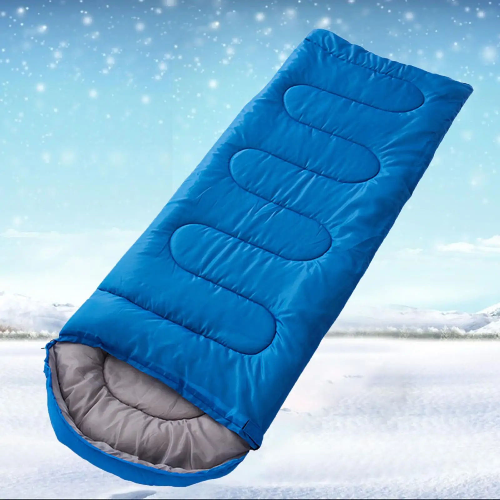 Wide Travel Sleeping Bag Comfortable Warm Zip Outdoor Cold Weather Indoor