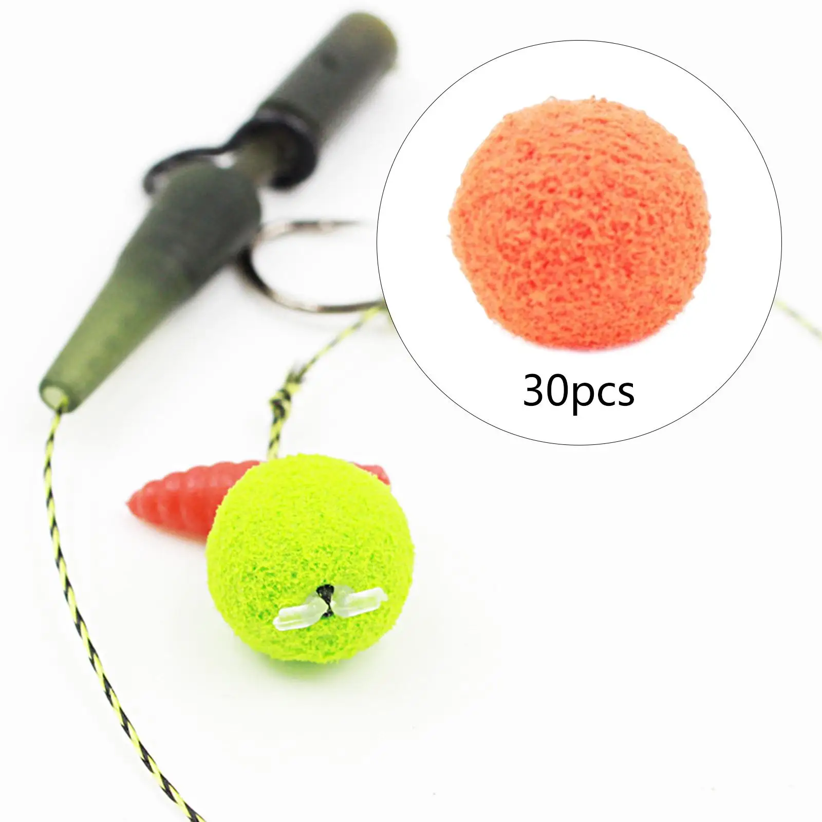 10mm Carp Fishing Bait Ball Bait Ball Boilies up Boilies Ball Resembling Fishing Tackle 30Pcs Float Ball Boilies Baits Ball