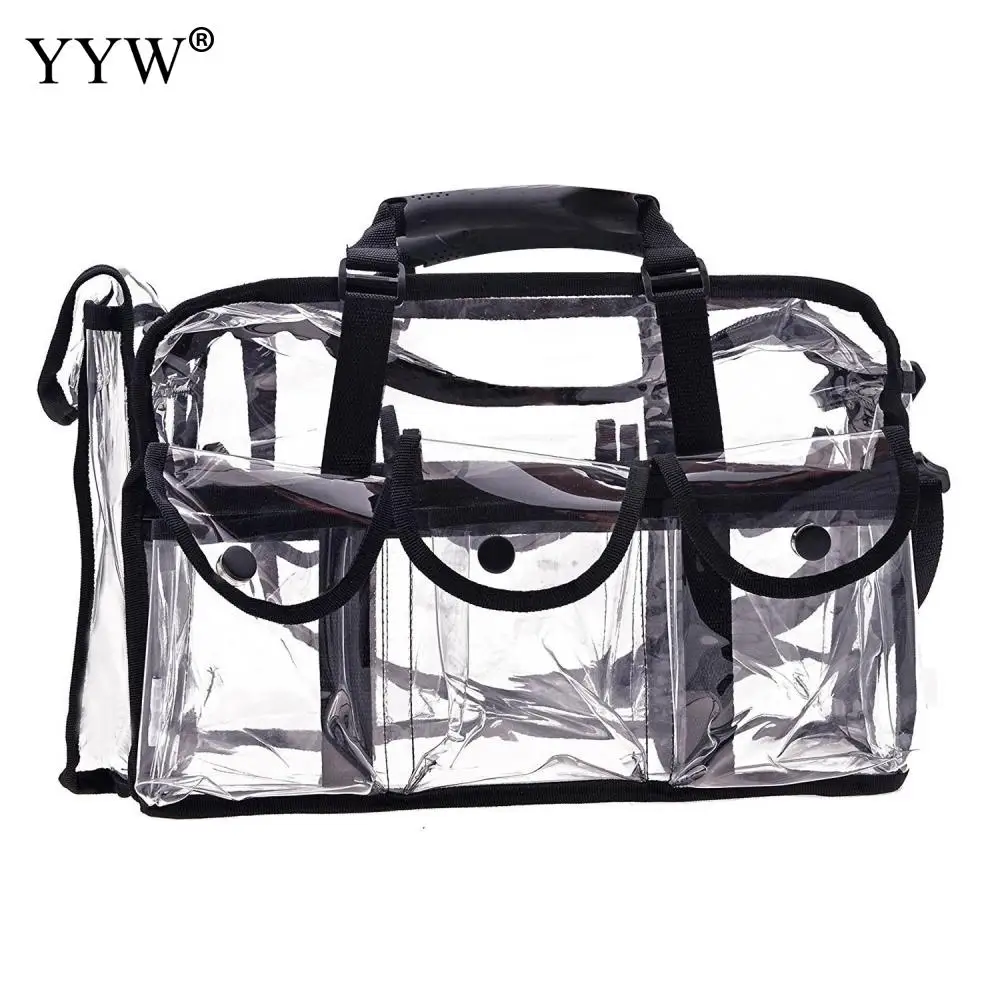Multi Pocket Waterproof Zipper Cosmetic Handbag, Lady Travel Toiletry Organizer