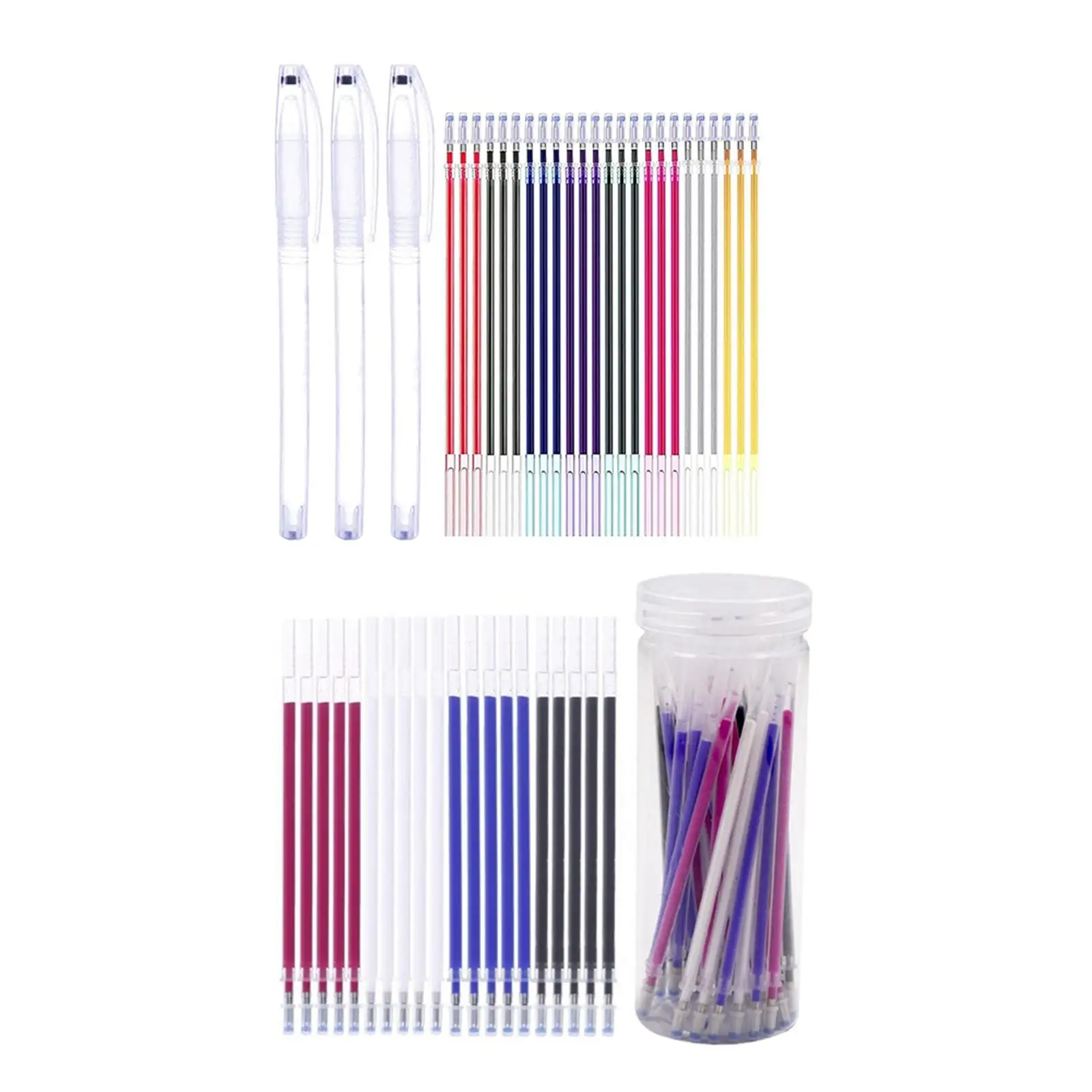 Portable Heat Erasable Pen Refills Fabric Marker DIY Replaceable Refills Vanishing for Tailors Quilting Embroidery Dressmaking