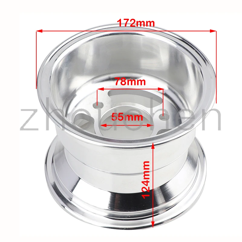 Buje de rueda de aluminio con brida de 6 pulgadas