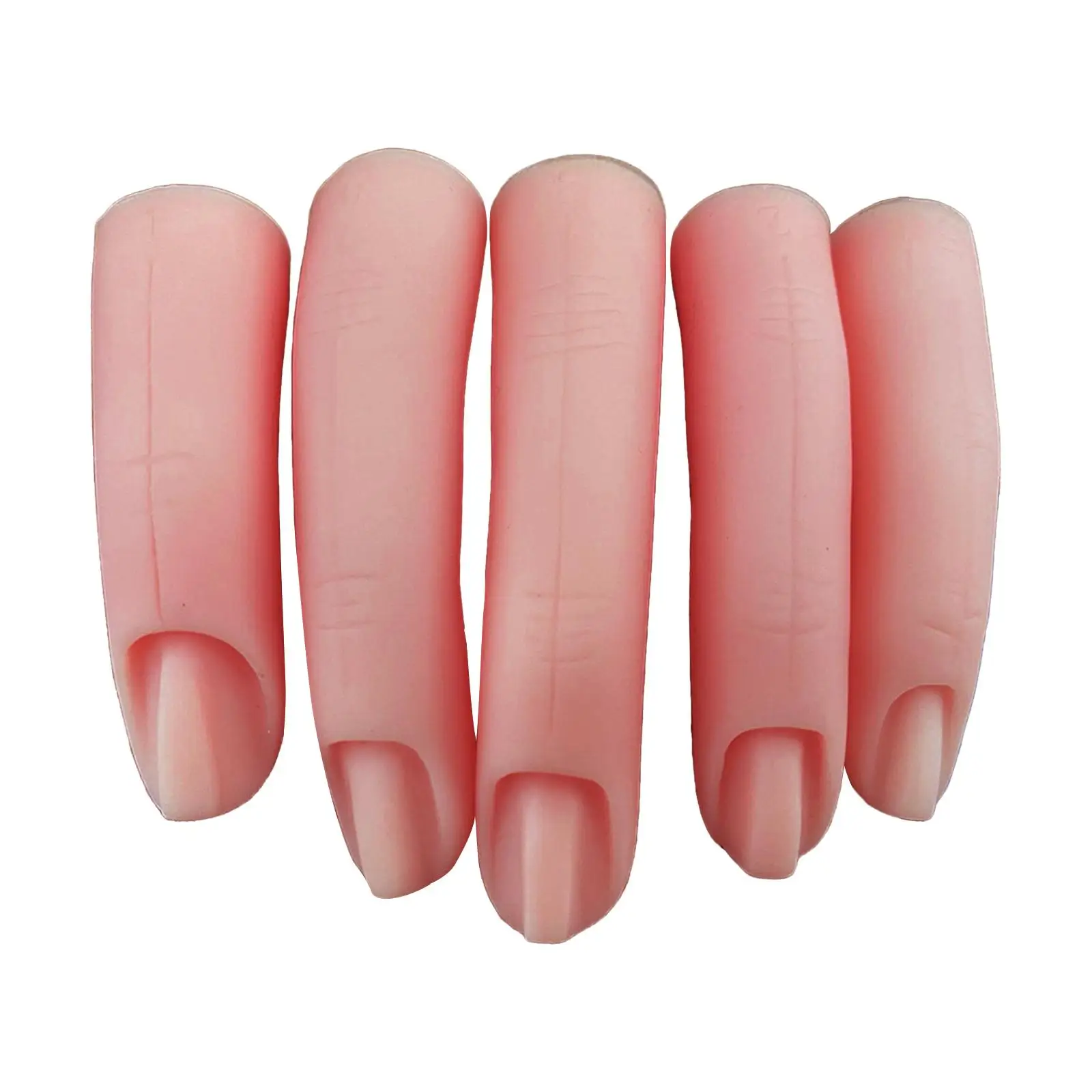 5x Silicone Practice Finger Training Display Tools Fake Finger for Nails Practice
