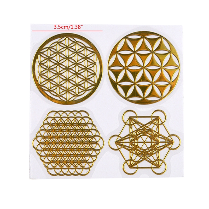 7 Chakra Geometric Copper Energy Tower Orgonite Stickers Flower Life Tree Pyramid Epoxy Resin Material Jewelry Making