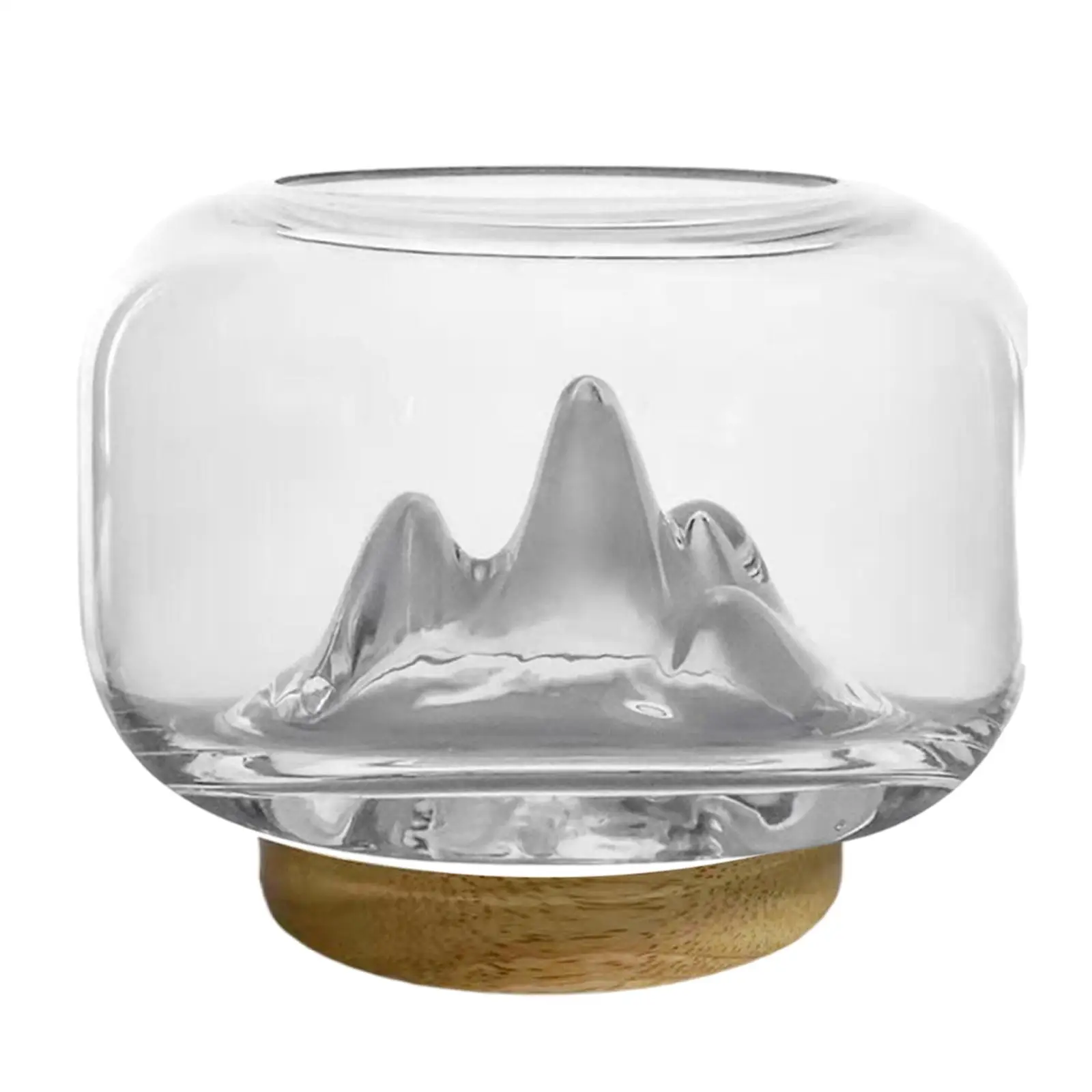 Mini Clear Fish  Base Aquarium Tank Goldfish Shrimp Small Betta for Living Room Desktop Office Decor Ornament