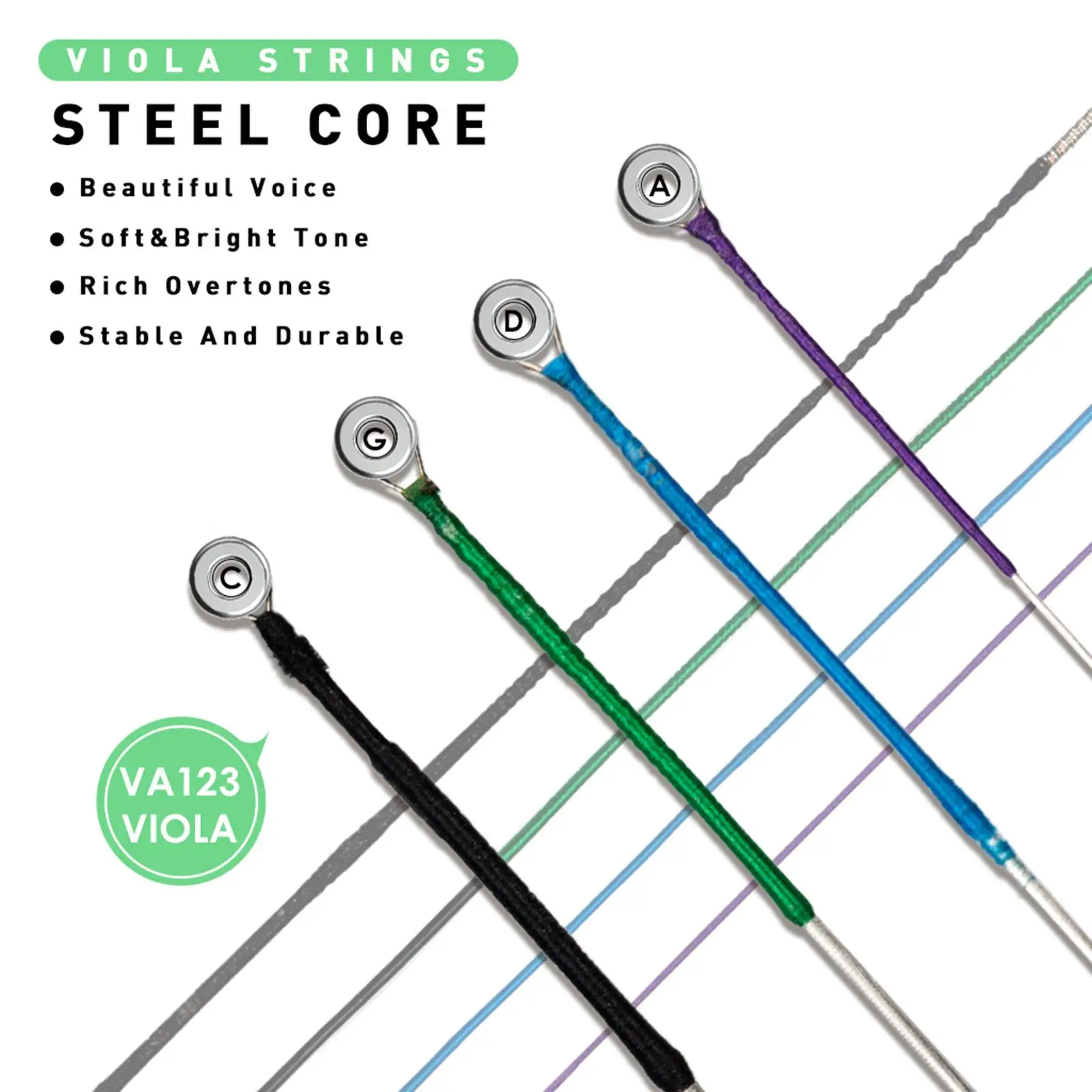 4x Violin Strings Universal Parts Violin Strings Accessories for Viola