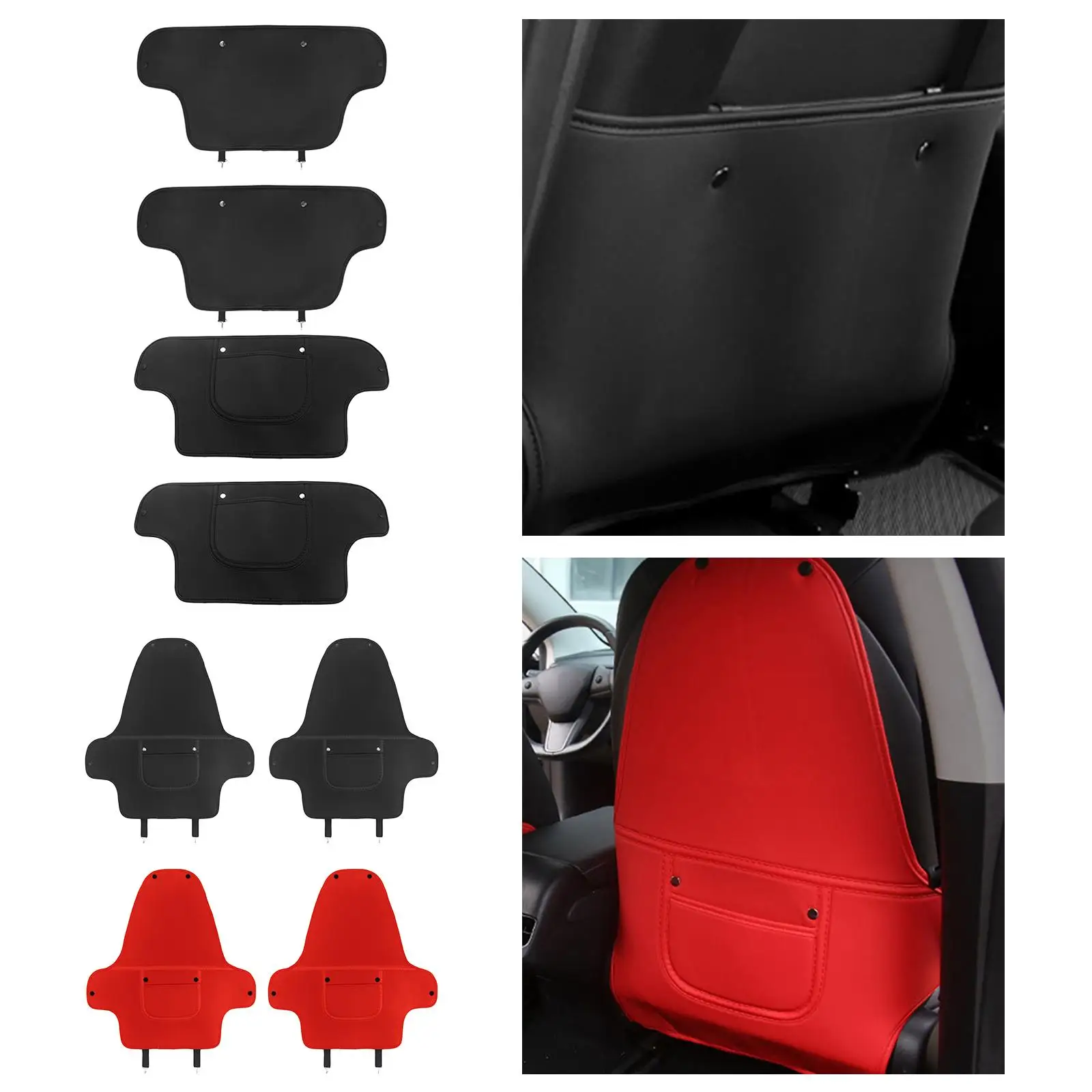 For Tesla 2021 Model 3 Model Y Car Seat Anti Kick Pad Trim Protector Cover interior Anti Dirty LeatherDecoration Accessories